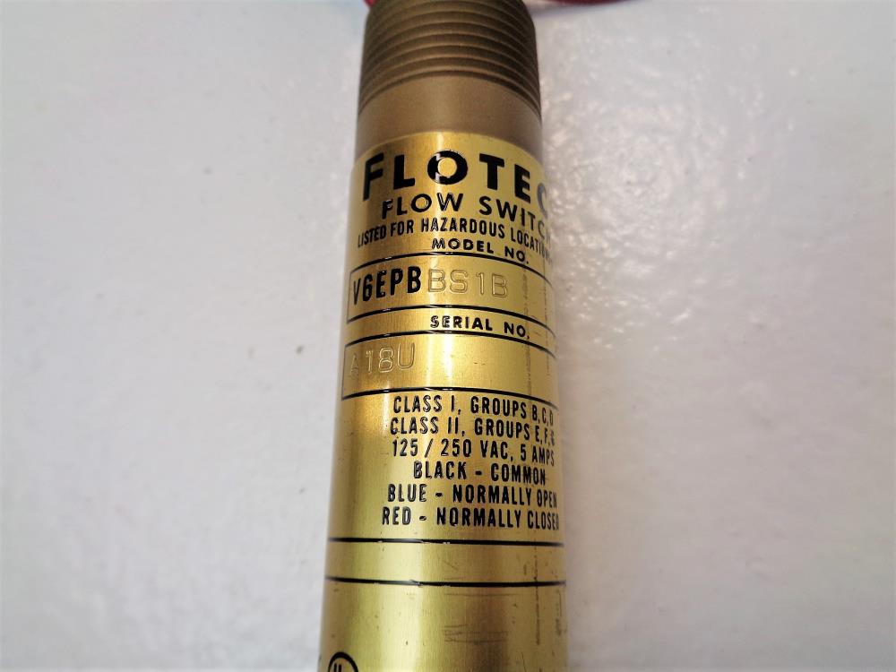 W.E. Anderson Flotect Flow Switch, 1/2" NPT Bronze, V6EPBBS1B